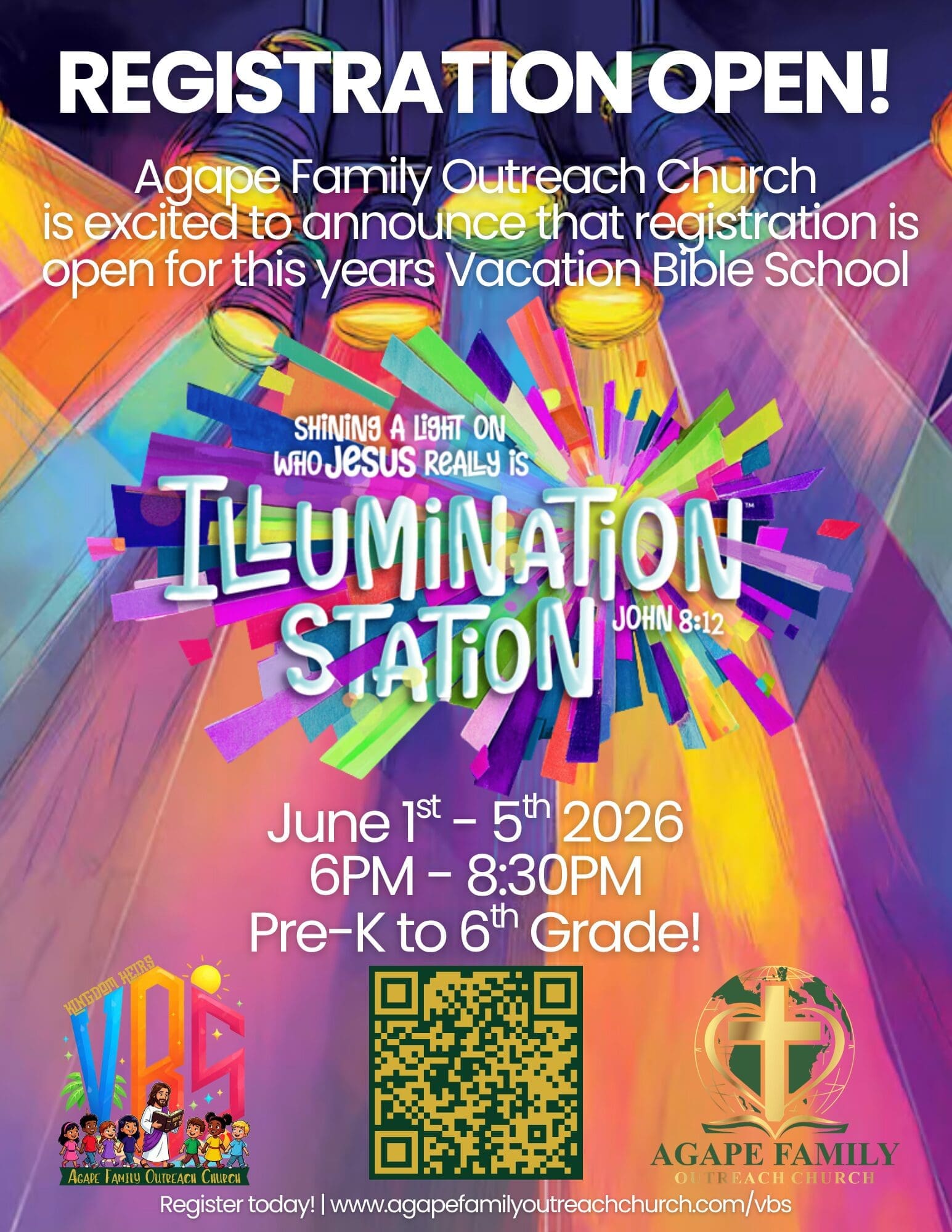 VBS 2026 Illumination Station Registration Open Flyer